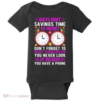 Daylight Savings Time Funny Baby Bodysuit