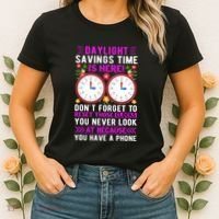 Daylight Savings Time Funny Women's T-Shirt thumb 2