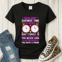 Daylight Savings Time Funny Women's T-Shirt thumb 3