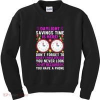Daylight Savings Time Funny Kids Sweatshirt thumb 0