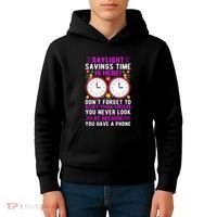 Daylight Savings Time Funny Kids Hoodie thumb 4