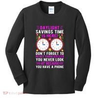 Daylight Savings Time Funny Kids Long Sleeve Shirt thumb 0
