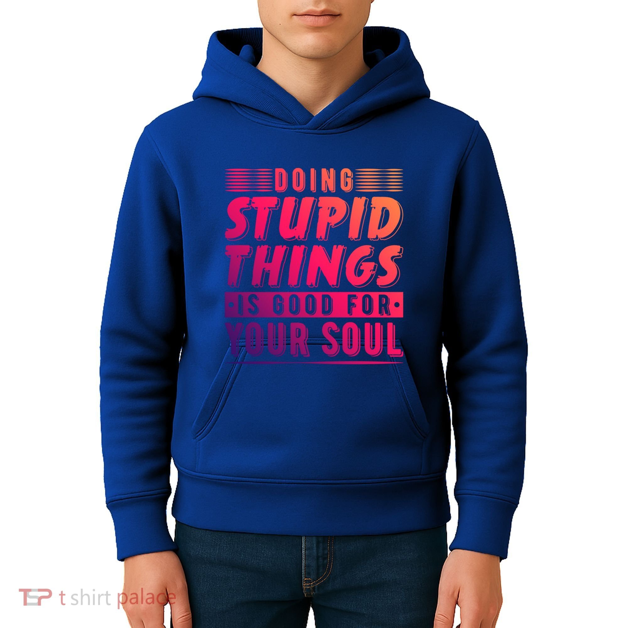 Doing Stupid Things Is Good For Your Soul Snowboarding Fans Gift Kids Hoodie
