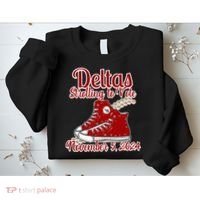 Deltas Strolling To Vote November 5 2024 Chucks And Pearls Sweatshirt thumb 2