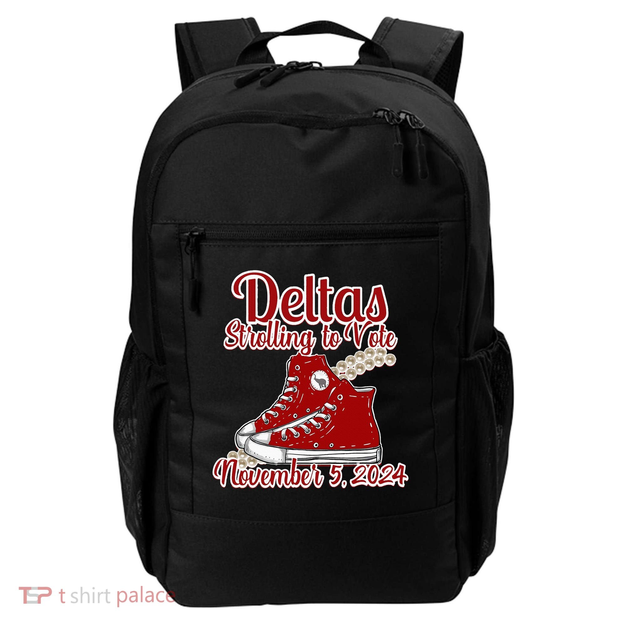 Deltas Strolling To Vote November 5 2024 Chucks And Pearls Backpack