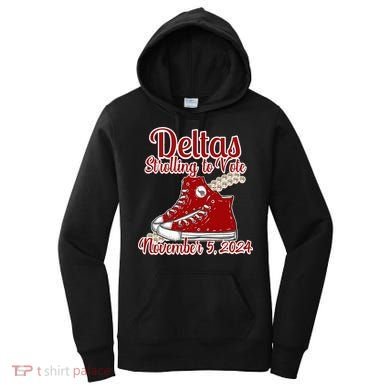 Deltas Strolling To Vote November 5 2024 Chucks And Pearls Women's Hoodie