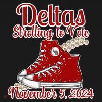 Deltas Strolling To Vote November 5 2024 Chucks And Pearls Women's Hoodie thumb 2