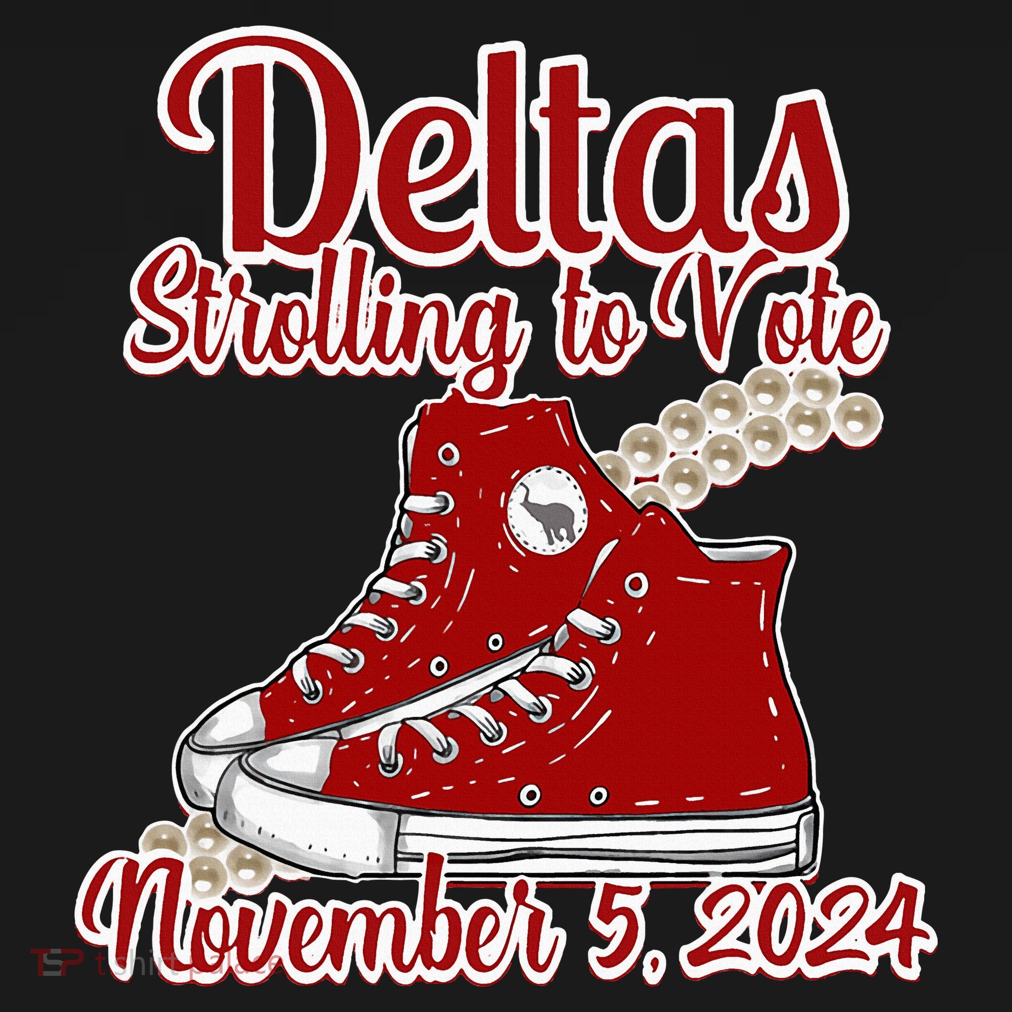 Deltas Strolling To Vote November 5 2024 Chucks And Pearls Women's Tank Top