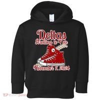 Deltas Strolling To Vote November 5 2024 Chucks And Pearls Toddler Hoodie thumb 0