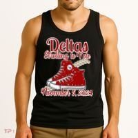 Deltas Strolling To Vote November 5 2024 Chucks And Pearls Tank Top thumb 3