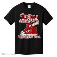 Deltas Strolling To Vote November 5 2024 Chucks And Pearls Kids T-Shirt thumb 0