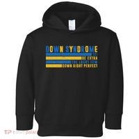 Down Syndrome T21 Be Extra The Lucky Few Down Right Perfect Toddler Hoodie thumb 0