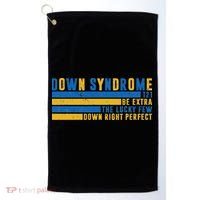 Down Syndrome T21 Be Extra The Lucky Few Down Right Perfect Golf Towel thumb 0