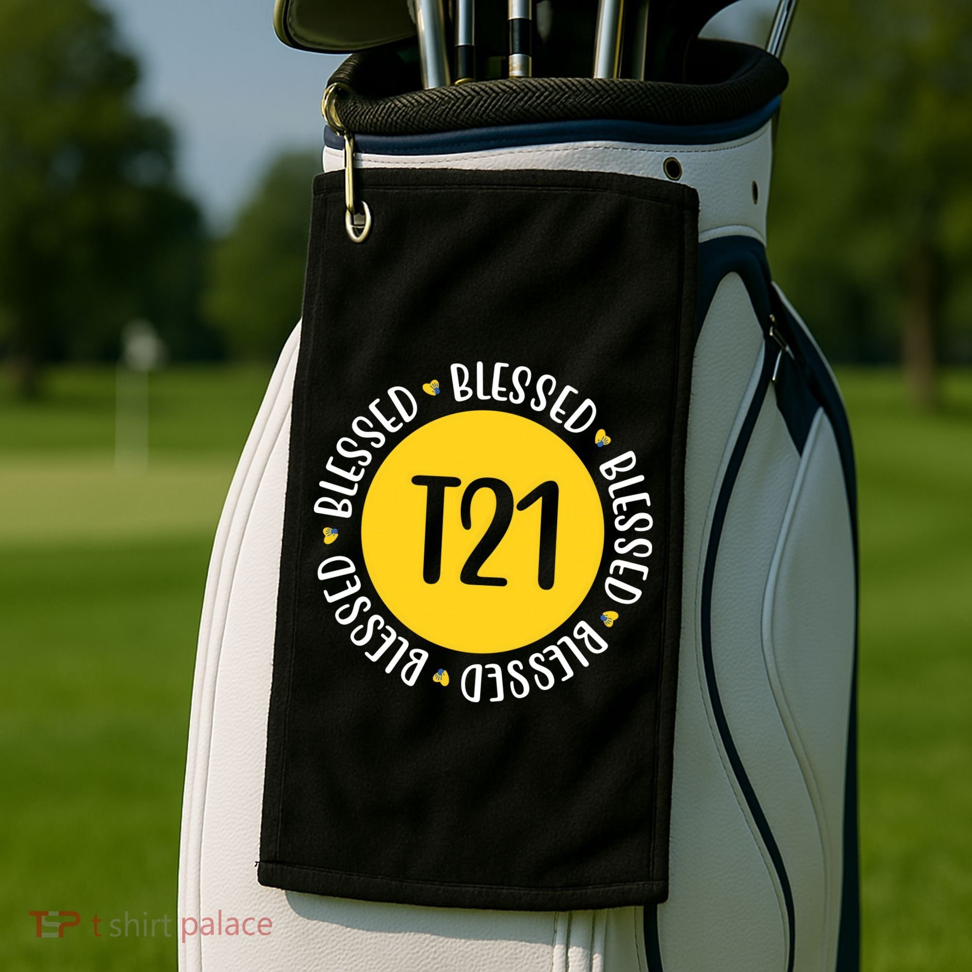 Down Syndrome T21 Blessed Awareness Golf Towel