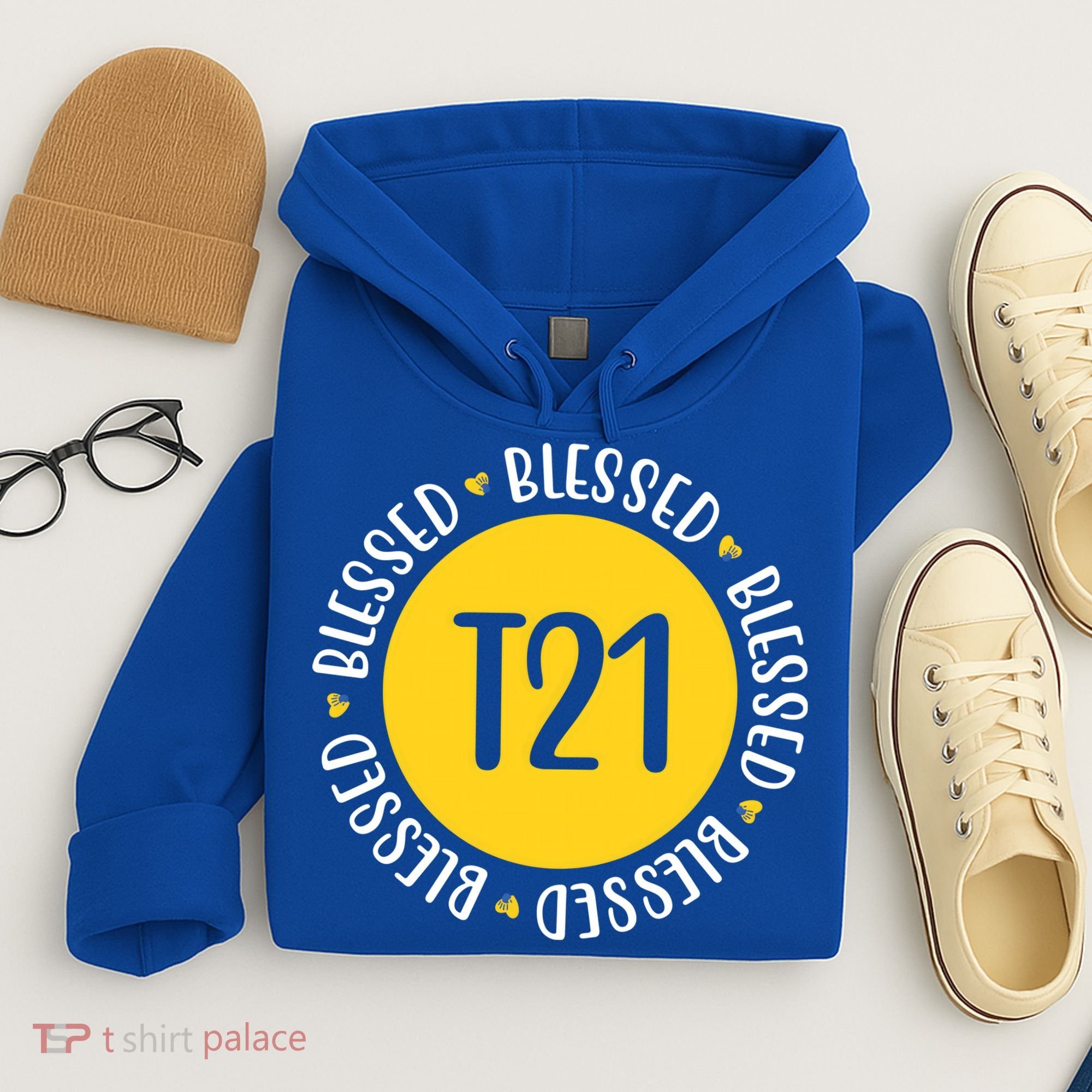 Down Syndrome T21 Blessed Awareness Hoodie