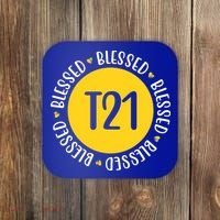 Down Syndrome T21 Blessed Awareness Coaster thumb 0