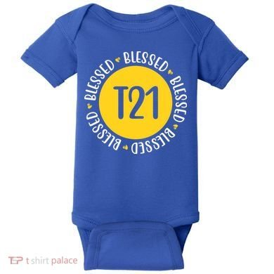 Down Syndrome T21 Blessed Awareness Baby Bodysuit