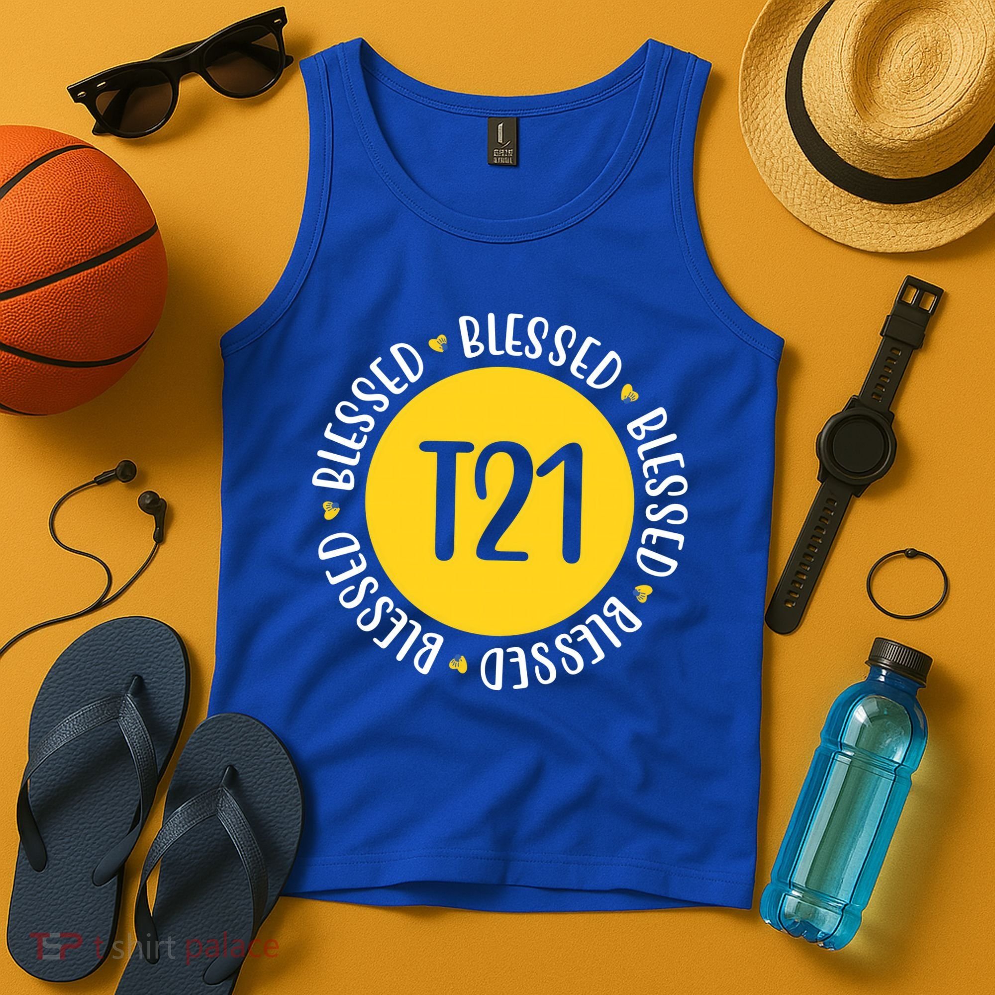 Down Syndrome T21 Blessed Awareness Tank Top