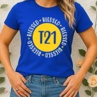 Down Syndrome T21 Blessed Awareness Women's T-Shirt thumb 2