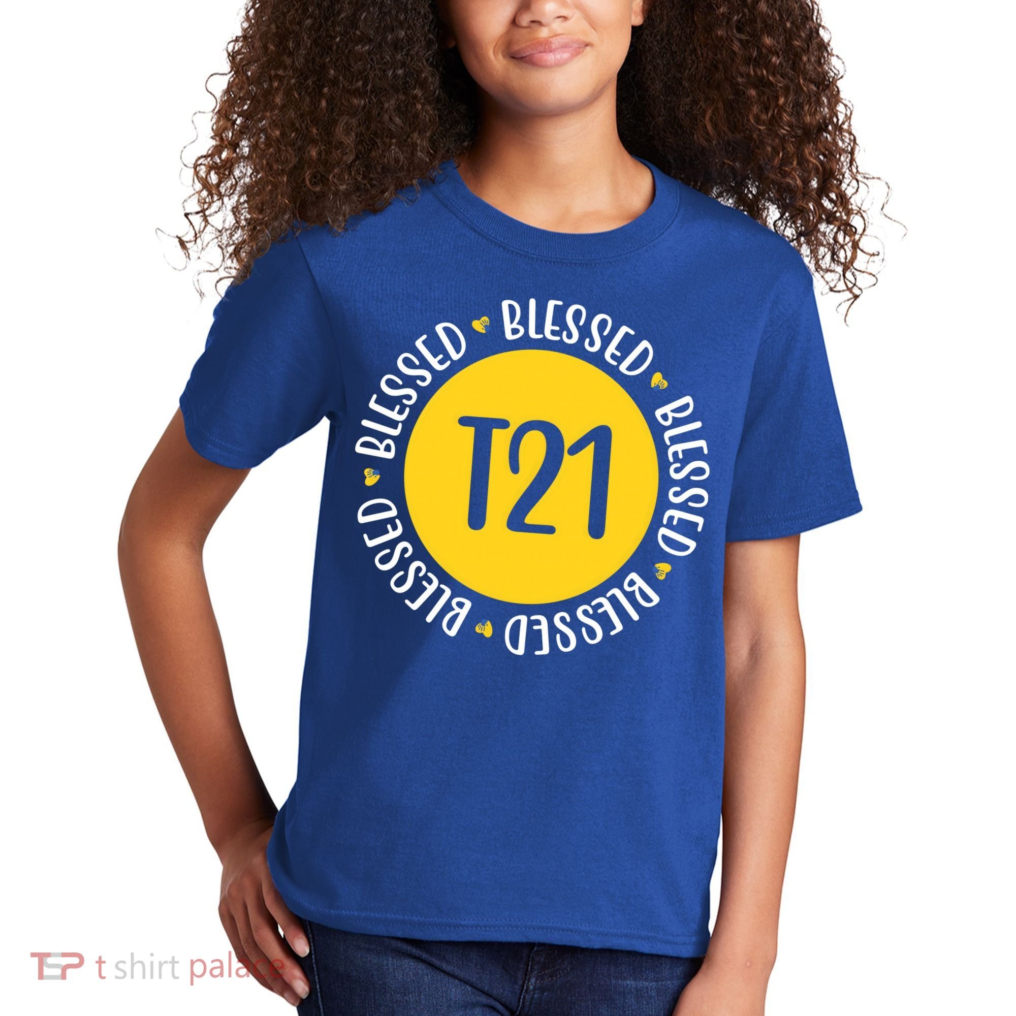 Down Syndrome T21 Blessed Awareness Kids T-Shirt