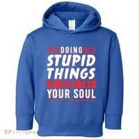 Doing Stupid Things Is Good For Your Soul Snowboarding Fans Cool Gift Toddler Hoodie thumb 0