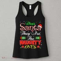 Dear Santa They Are The Naughty Ones Christmas Women's Tank Top thumb 3