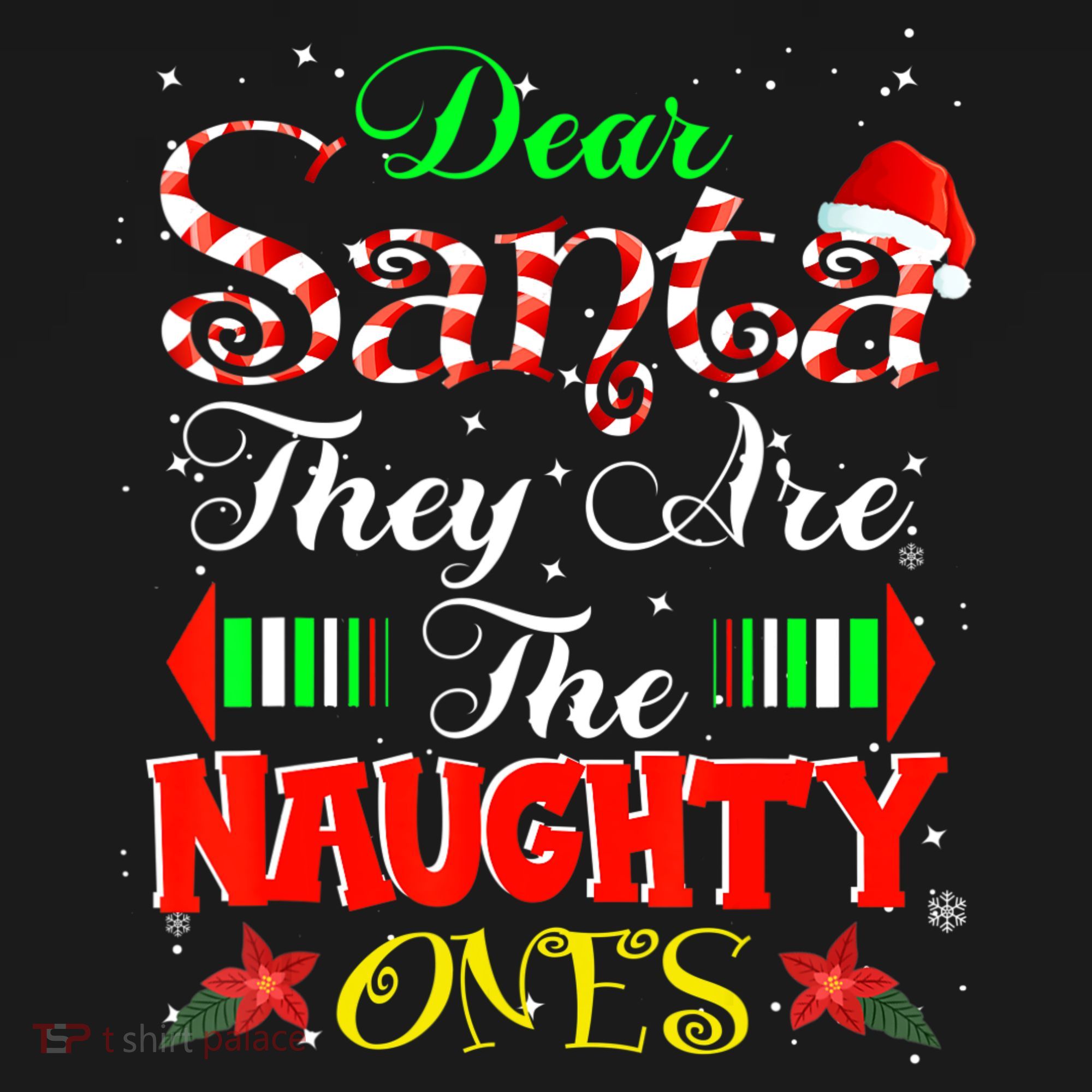 Dear Santa They Are The Naughty Ones Christmas Women's Tank Top
