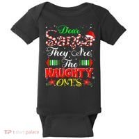 Dear Santa They Are The Naughty Ones Christmas Baby Bodysuit thumb 0
