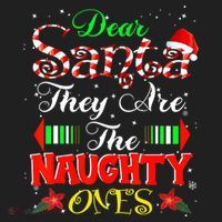 Dear Santa They Are The Naughty Ones Christmas Hat thumb 2