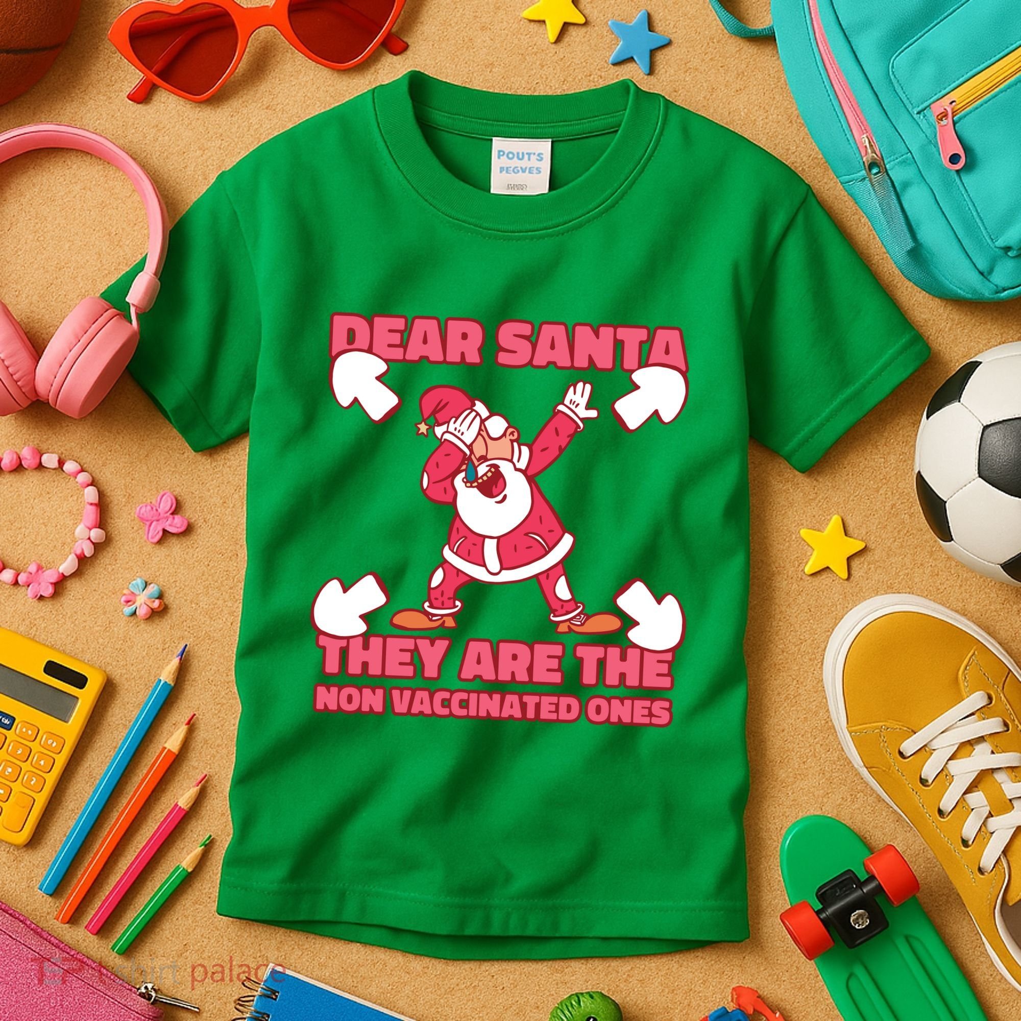 Dear Santa They Are The Non Vaccinated Ones Kids T-Shirt