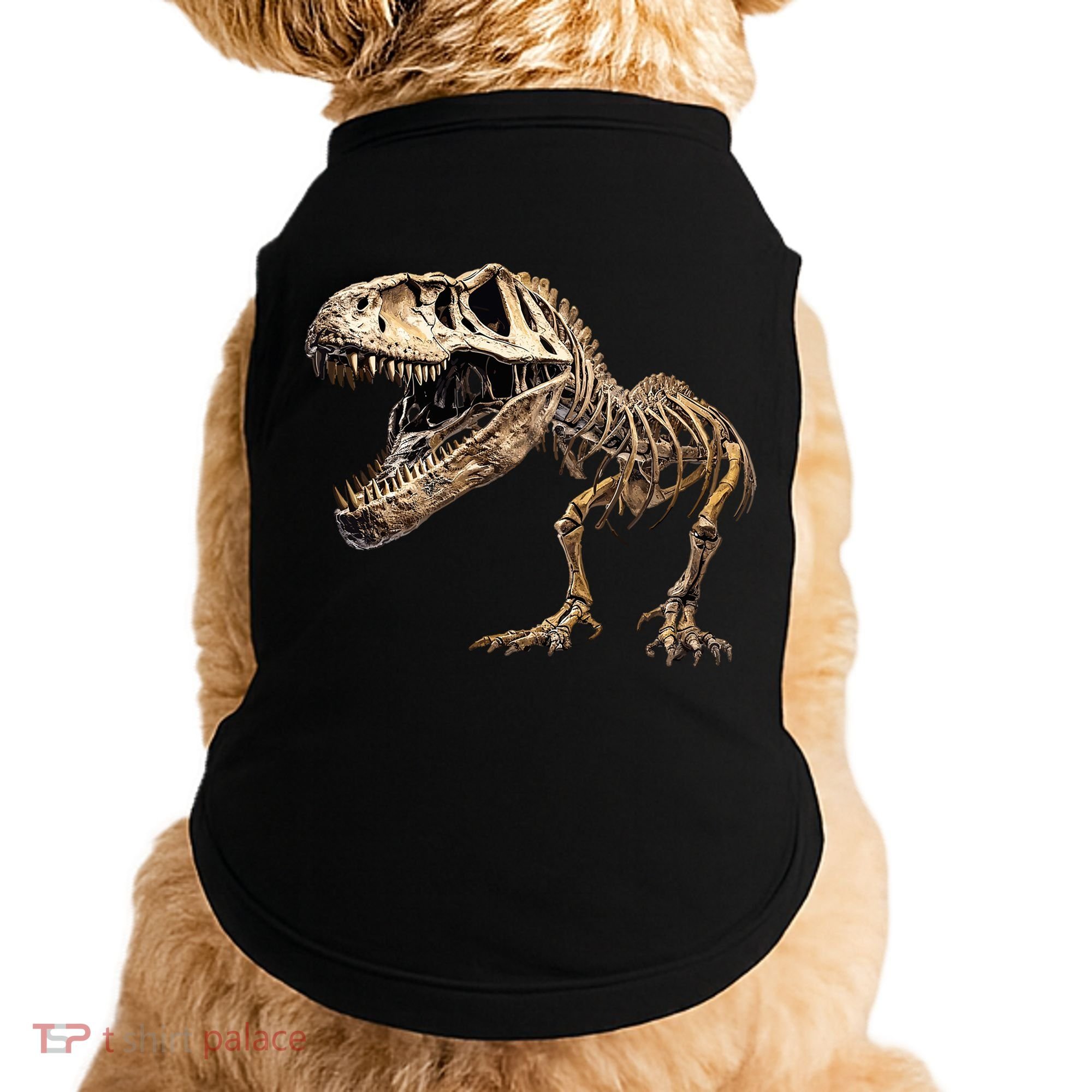Dinosaur Skeleton T Rex Dino Scary Funny Gift Doggie Tank