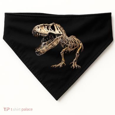 Dinosaur Skeleton T Rex Dino Scary Funny Gift USA-Made Doggie Bandana