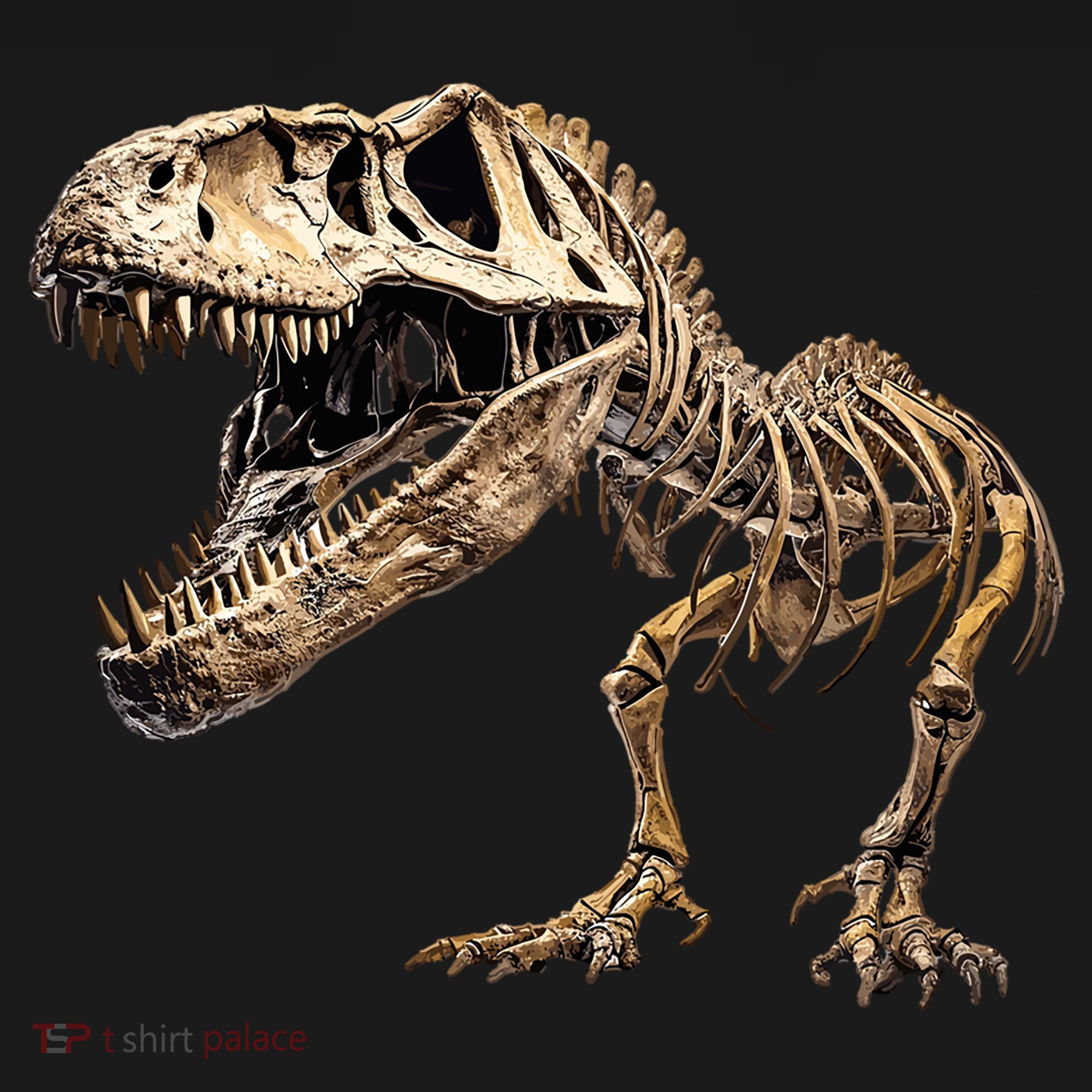 Dinosaur Skeleton T Rex Dino Scary Funny Gift USA-Made Doggie Bandana
