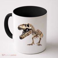 Dinosaur Skeleton T Rex Dino Scary Funny Gift Coffee Mug thumb 0
