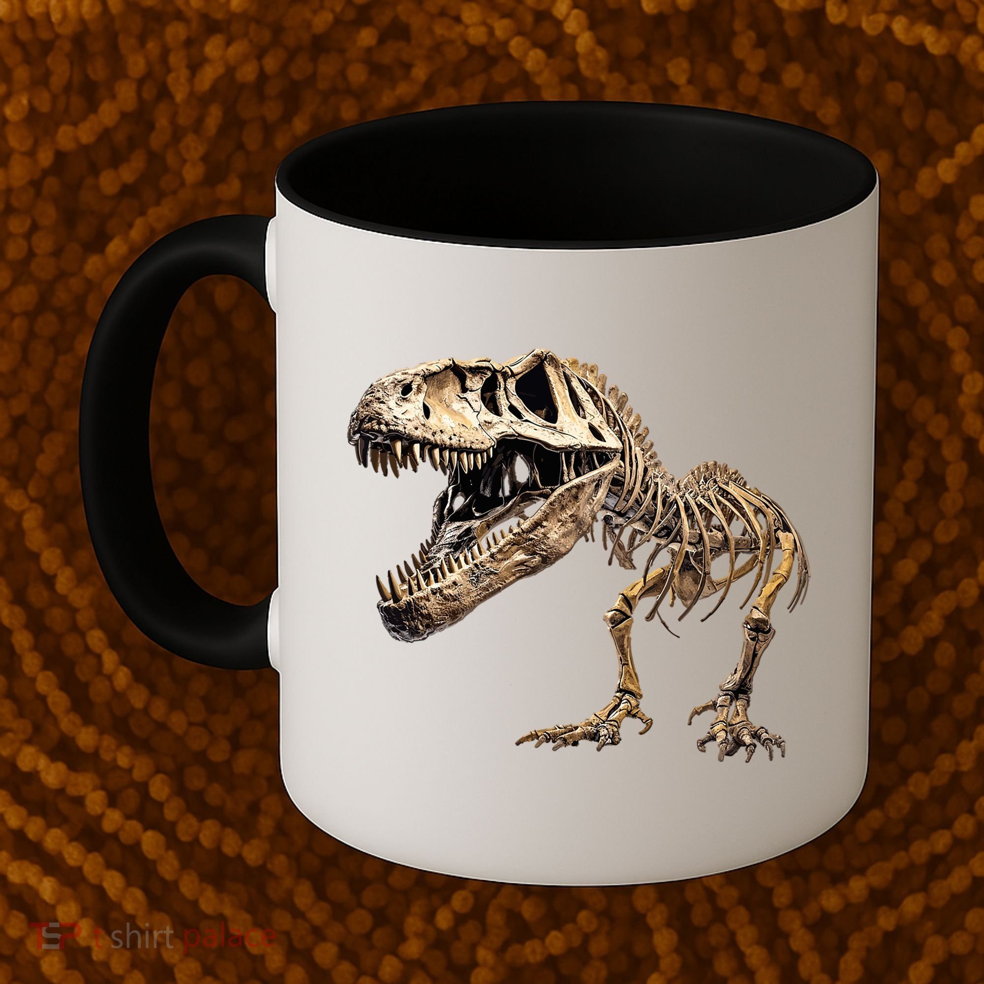 Dinosaur Skeleton T Rex Dino Scary Funny Gift Coffee Mug