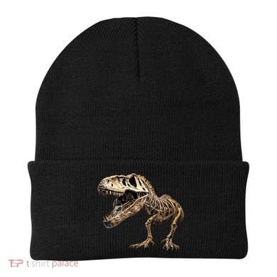 Dinosaur Skeleton T Rex Dino Scary Funny Gift Beanie