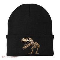 Dinosaur Skeleton T Rex Dino Scary Funny Gift Beanie thumb 0