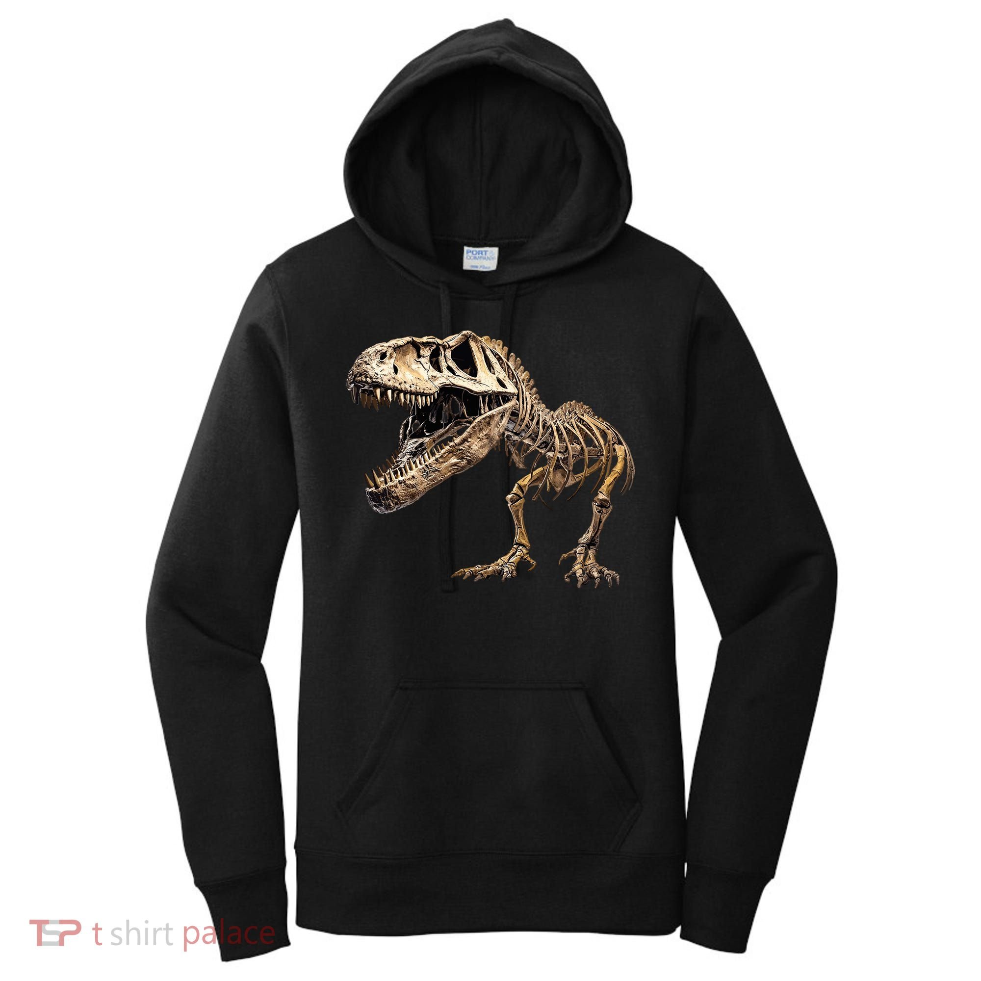 Dinosaur Skeleton T Rex Dino Scary Funny Gift Women's Hoodie