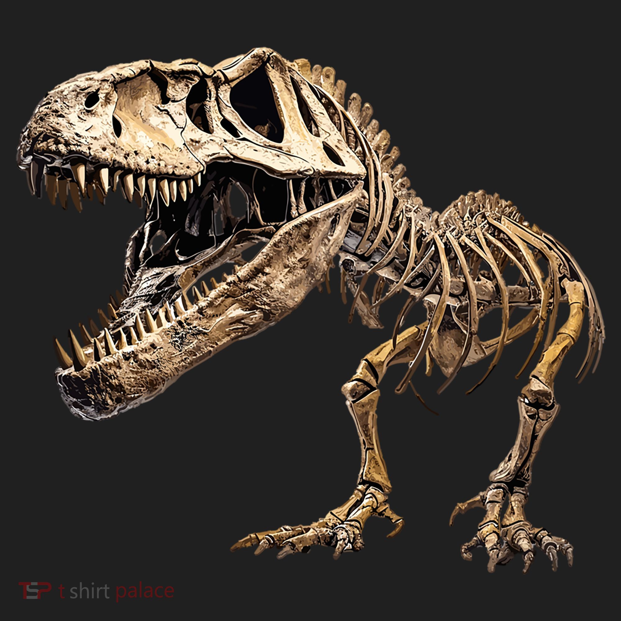 Dinosaur Skeleton T Rex Dino Scary Funny Gift Golf Towel