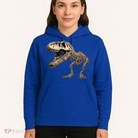 Dinosaur Skeleton T Rex Dino Scary Funny Gift Hoodie thumb 5