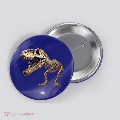 Dinosaur Skeleton T Rex Dino Scary Funny Gift Button