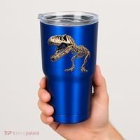 Dinosaur Skeleton T Rex Dino Scary Funny Gift Tumbler thumb 2