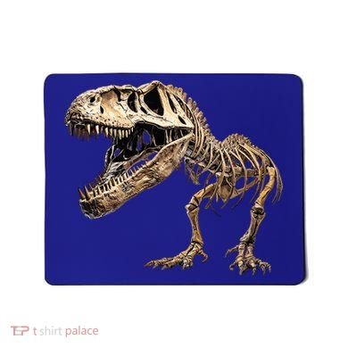Dinosaur Skeleton T Rex Dino Scary Funny Gift Mousepad