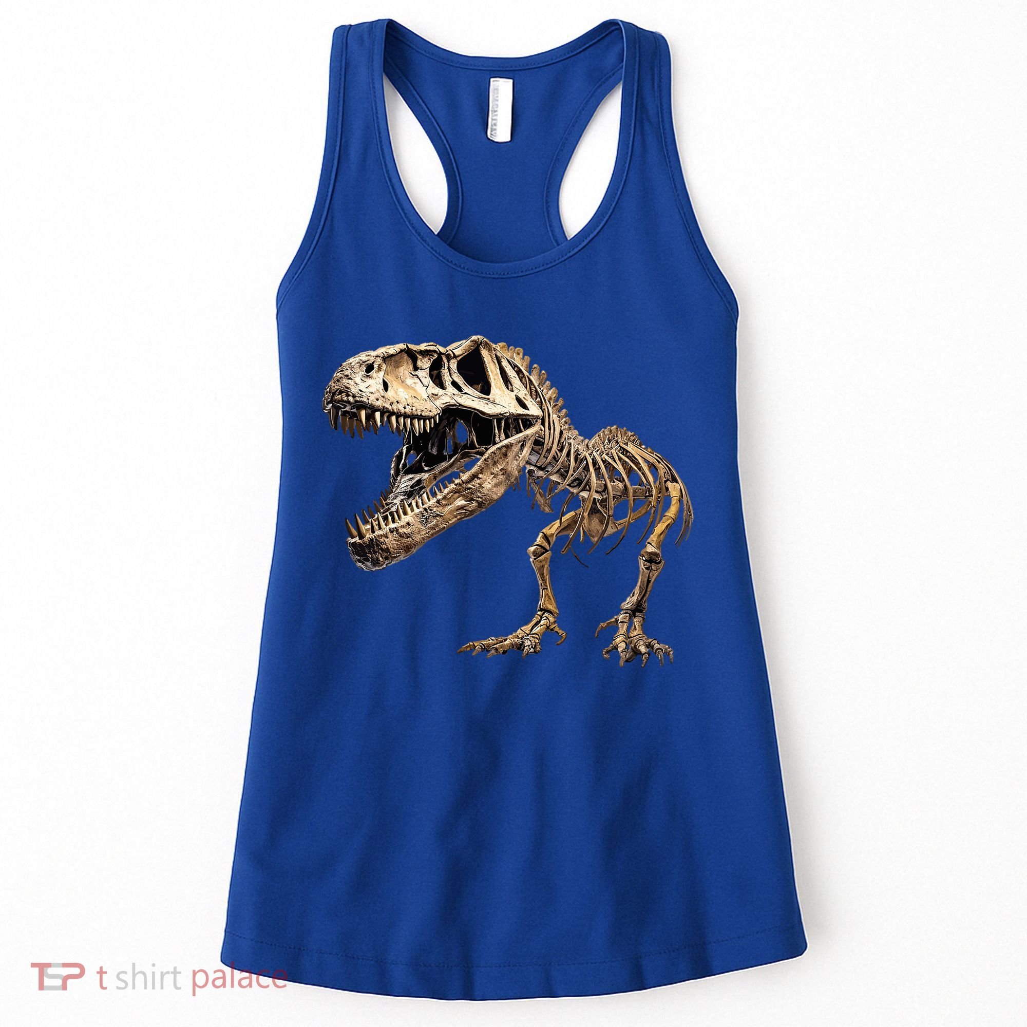 Dinosaur Skeleton T Rex Dino Scary Funny Gift Women's Tank Top