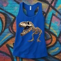Dinosaur Skeleton T Rex Dino Scary Funny Gift Women's Tank Top thumb 3