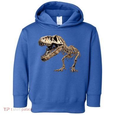 Dinosaur Skeleton T Rex Dino Scary Funny Gift Toddler Hoodie