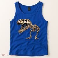 Dinosaur Skeleton T Rex Dino Scary Funny Gift Tank Top thumb 2