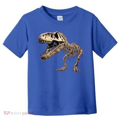 Dinosaur Skeleton T Rex Dino Scary Funny Gift Toddler T-Shirt