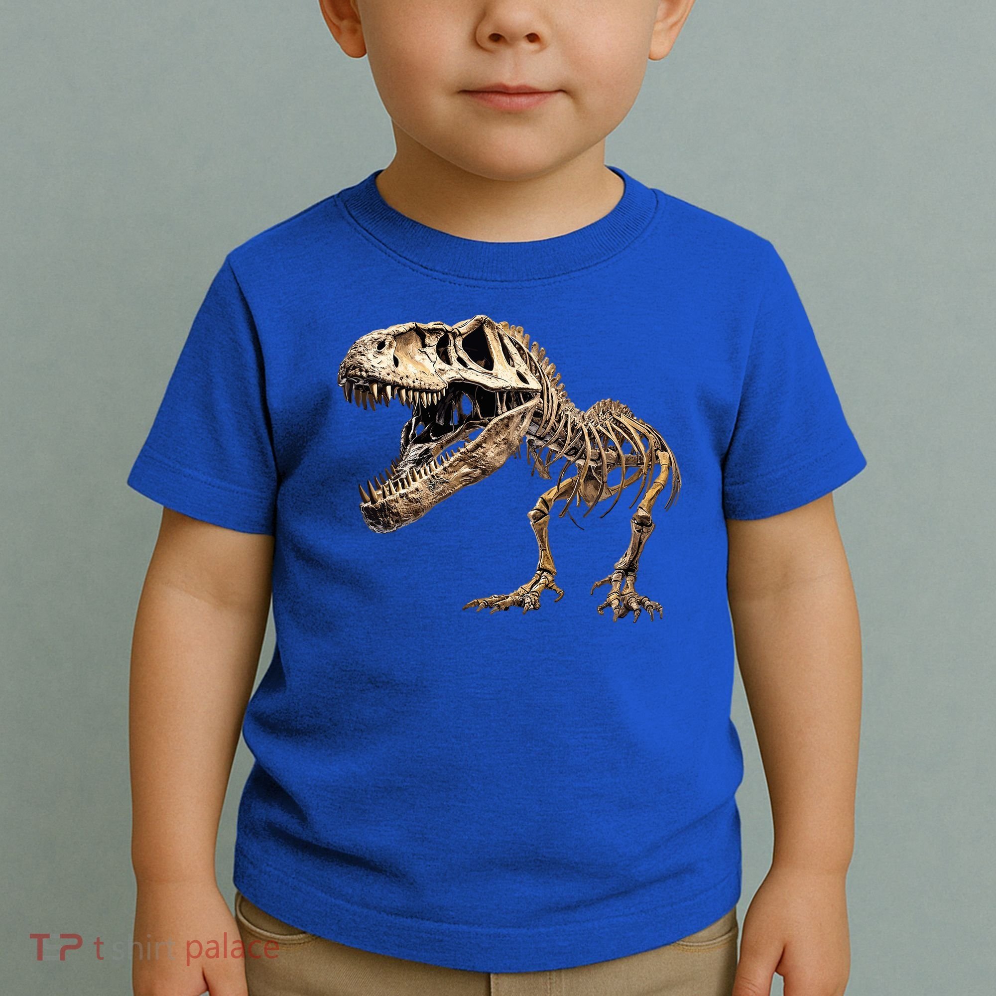 Dinosaur Skeleton T Rex Dino Scary Funny Gift Toddler T-Shirt