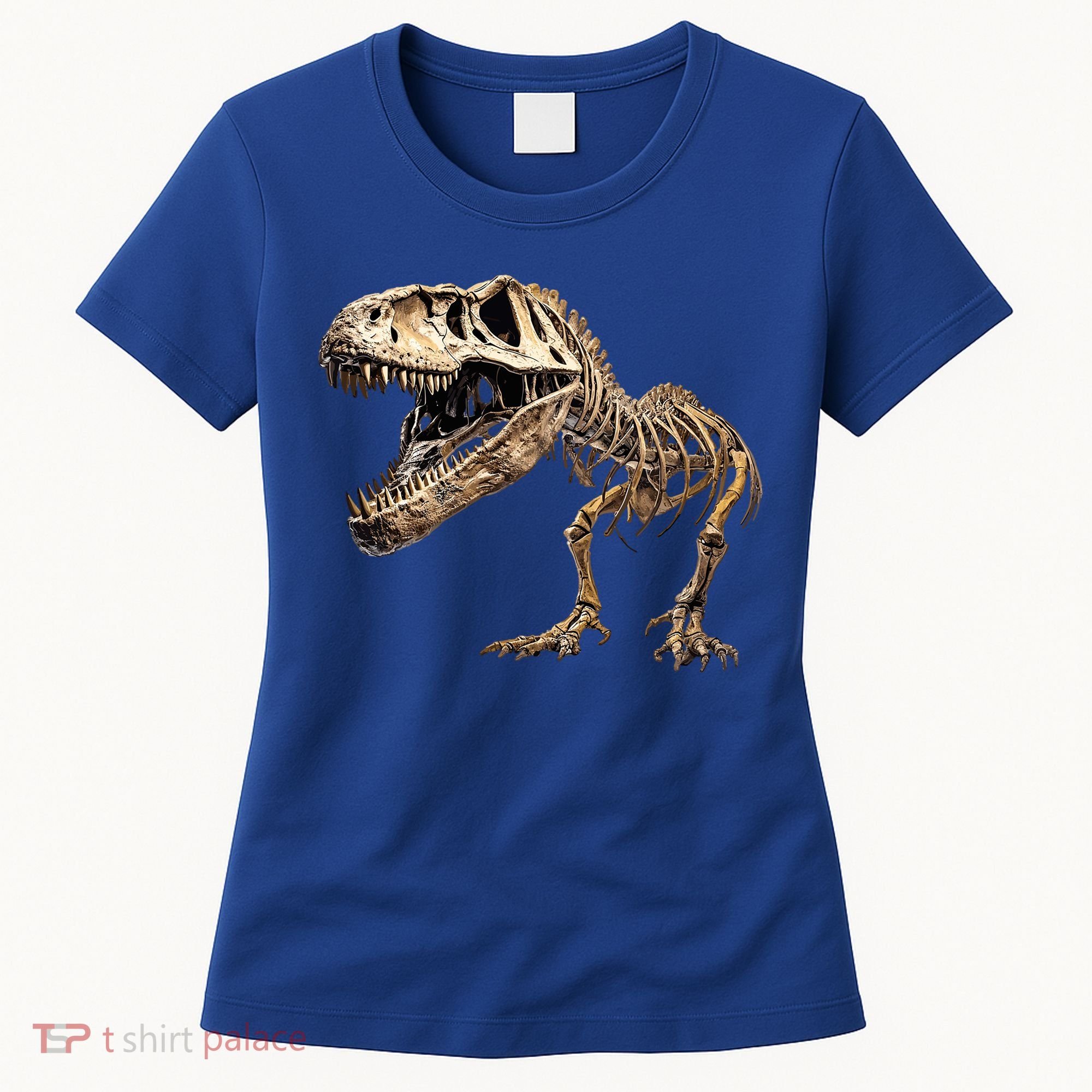 Dinosaur Skeleton T Rex Dino Scary Funny Gift Women's T-Shirt
